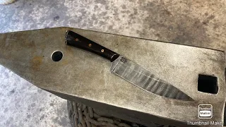 Forging ladder Damascus and making a knife