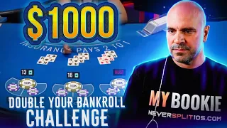 $1000 LIVE Sept 27 -  Double your Bankroll Challenge - Coffee and Blackjack