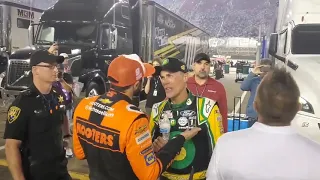 Chase Elliott and Kevin Harvick Second Confrontation in Garage Area