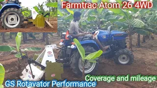 Farmtrac Atom 26 mini Tractor GS Rotavator Performance | Farmtrac 26hp Tractor Rotavator Performance