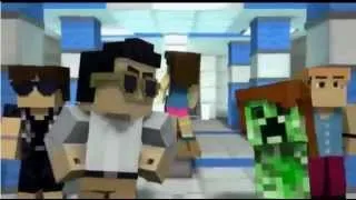 minecraft:minecraft style parody of psy's gangnam style