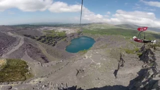 Velocity Zipline Snowdonia - Worlds Fastest Zipline. GoPro POV footage.