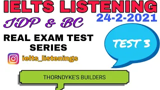 Cambridge ielts 10 listening test 4 with answer script || thorndyke's builders |