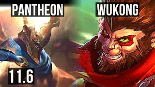 PANTHEON vs WUKONG (TOP) | 13/1/5, 1800+ games, 1.7M mastery, Godlike | EUW Grandmaster | v11.6