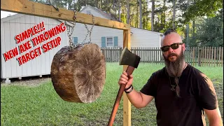 How I setup this new axe throwing target! Simple & Easy #axethrowing #axe #target #howto