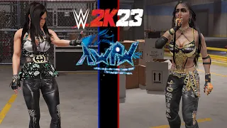 Gaia Girace Vs Jenna Ortega (Backstage Brawl) WWE2K23 #wwe2k23