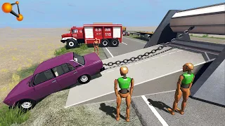 ЛЕБЁДКА СМЕРТИ! МАШИНУ ЗАТЯНУЛО ПРИ ЭВАКУАЦИИ | BeamNG.drive