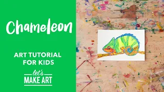 Chameleon | Easy Kids Drawing Lesson by Nicole Miyuki of Let's Make Art
