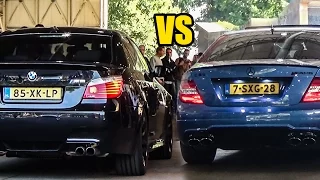 BMW M5 E60 V10 VS Mercedes-Benz C63 AMG - DRAG RACE!