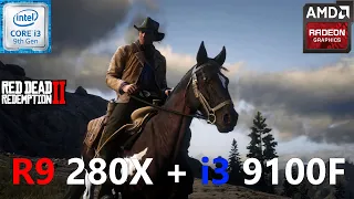 Red Dead Redemption 2 R9 280X + i3 9100F 1080p 900p 720p