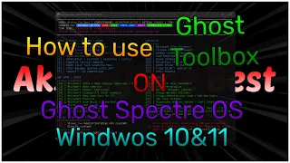 How to Use Ghost Toolbox in Ghost Spectre OS! Ghost Toolbox Tutorial