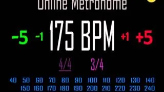 Metronomo Online - Online Metronome - 175 BPM 3/4
