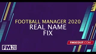 Football Manager 2020 Real Names Licence Fix