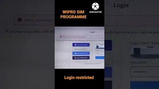 Wipro Login problem Wipro SIM , WILP