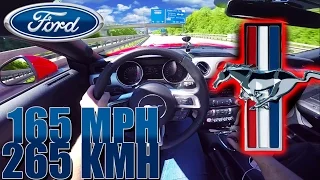 2015 Ford Mustang GT (0-165 MPH, 265km/h) POV- Autobahn Acceleration, Top speed TEST ✔