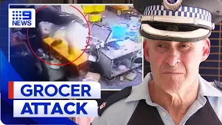 Two armed men storm Sydney grocer | 9 News Australia