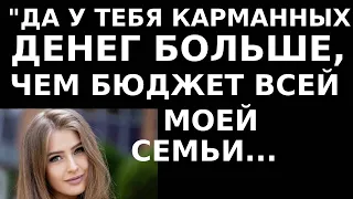 Истории из жизни Да у тебя карманных денег больше, чем бюджет всей моей семьи