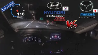 187Hp Mazda 6 2.5 Sport AT6 VS 204Hp+ Hyundai Veloster Turbo AT6 Nonstock