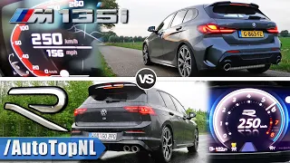 VW GOLF R 2021 vs 2021 BMW M135i | 0-250 ACCELERATION & SOUND by AutoTopNL