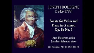 Joseph Bologne - Violin Sonata in G minor, Op. 1b No. 3 | HEAR Classical
