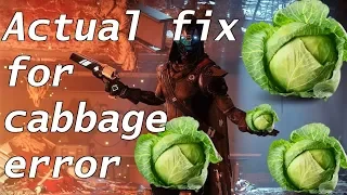 Destiny 2 cabbage error fix