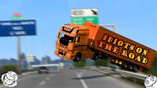 ★ IDIOTS on the road #14 - Funny Moments - ETS 2 Multiplayer