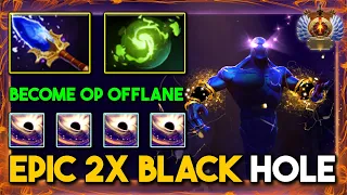 TRULY BECOME OP OFFLANE Enigma Aghs Scepter + Refresher Orb Build EPIC 2x Black Hole End Game DotA 2