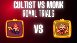 Cultist Deck in Royal Trials Rush Royale vs Monk Deck WHO WIN?