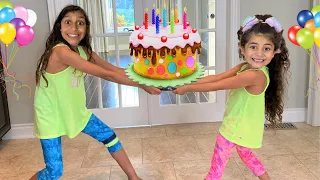 Deema and Sally  prepared a happy birthday cake for Heidi