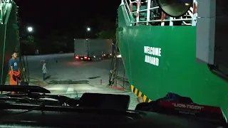 Unloading Trucks in Tabuelan Port, Tabuelan Cebu