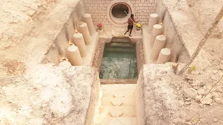 Build an Awesome Unique Underground Swimming Pool by Craftsmanship Part 2