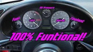 The ULTIMATE GUIDE To Installing an NB Gauge Cluster Into An NA Miata! (w/ Oil Pressure Retrofit)