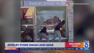 Brazen smash-and-grab burglary in Beverly Hills under investigation