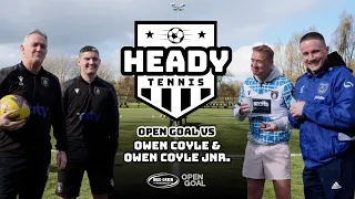 ⚽️🎾 SI FERRY & SLANEY vs OWEN COYLE x2 | Heady Tennis Challenge