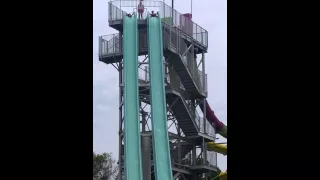 Free Fall slide at Hurricane Harbor Splashtown in Spring, Texas