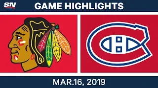 NHL Highlights | Blackhawks vs Canadiens – Mar 16, 2019