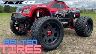 Traxxas X-Maxx running 1100kv and Jetko Belted Tires