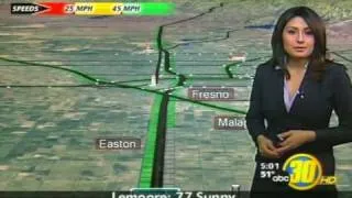 KFSN ABC30 in HD with Beat the Traffic 3D with Lorena Rabago