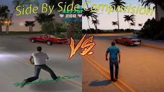 GTA Vice City 2002 vs 2020 SBS 4K Ultra Graphics Remastered Comparision (GTA 5 Mod)