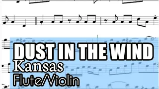 Dust in the Wind Flute Violin Sheet Music Backing Track Play Along Partitura