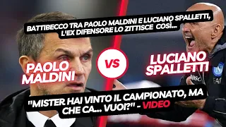 Lite tra Paolo Maldini e Spalletti durante Napoli-Milan