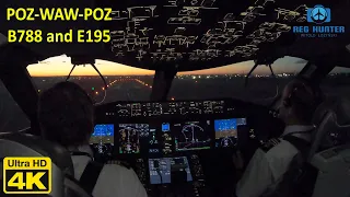 B787 Dreamliner and E195 cockpit flights (POZ-WAW-POZ on board of Polish Airlines)