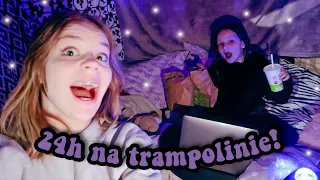 NOC NA TRAMPOLINIE z siostrą! 😱 *BYŁO STRASZNIE* 🤯