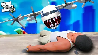 Scary Haunted Clashed Air Plane Killed almost Franklin & Shinchan in GTA5