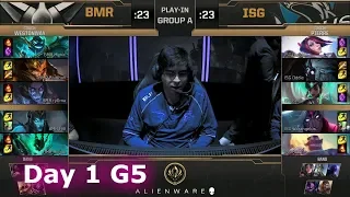 Bombers vs Isurus Gaming | Day 1 Play-Ins of LoL MSI 2019 | BMR vs ISG