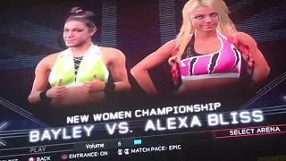 Wwe 2K17-nxt takeover London England match card bayley vs Alexa bliss