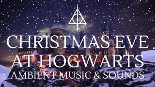 Christmas Eve at Hogwarts | Harry Potter Inspired Music | Atmospheric Music with Wind and Snow