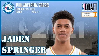 2021 NBA DRAFT: Jaden Springer [Philadelphia 76ers] ᴴᴰ