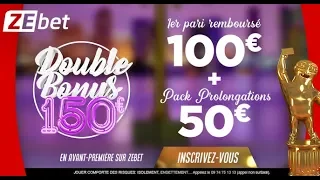 Bonus ZEbet de 150€: 1er Pari Remboursé jusqu'à 100€ + 50€ de bonus!