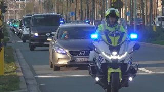 (Dag van de Motorrijders) - Grote politiestoet Politie Antwerpen met spoed over de Noorderlaan